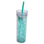 Wholesale Snow Globe Tumbler Plastic 16OZ Bling Tumbler Plastic Tumblers With Lids and Straws