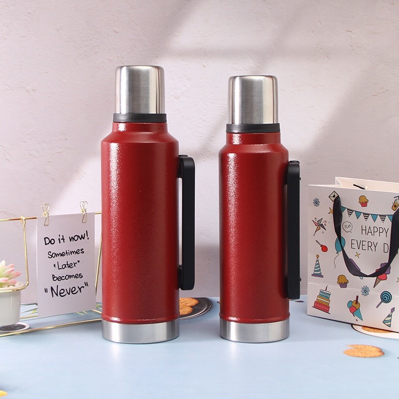 Wholesale Travel 1000ml Jugs Double Wall Stainless Steel Vacuum Insulated WaterJugs With Handle