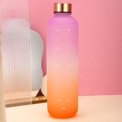 Wholesale Top Seller 32oz PP Water Bottle 1L Plastic Water Bottle BPA Free Frosted Water Bottle with Time Marker