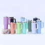 Wholesale Custom 40oz Tumbler Stainless Steel Vacuum Insulated Cups 40oz Tumbler With Handle Straw