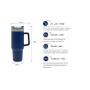 Wholesale Custom 40oz Tumbler Stainless Steel Vacuum Insulated Cups 40oz Tumbler With Handle Straw