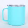 10oz/12oz/14oz High Quality Double Wall Stainless Steel Travel Outdoor Coffee Mug Tea Cup Thermos Vacuum Mug With Handle