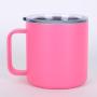 10oz/12oz/14oz High Quality Double Wall Stainless Steel Travel Outdoor Coffee Mug Tea Cup Thermos Vacuum Mug With Handle
