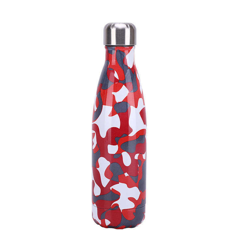 Stainless Steel Vacuum Insulated Bottle Double Walled Cola Shape Thermos Reusable Metal Water Bottle Leak-Proof Sports Flask