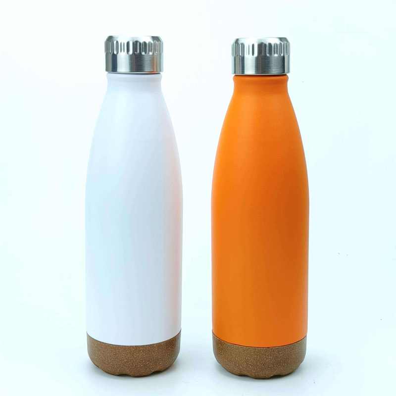 Stainless Steel Vacuum Insulated Bottle Double Walled Cola Shape Thermos Reusable Metal Water Bottle Leak-Proof Sports Flask