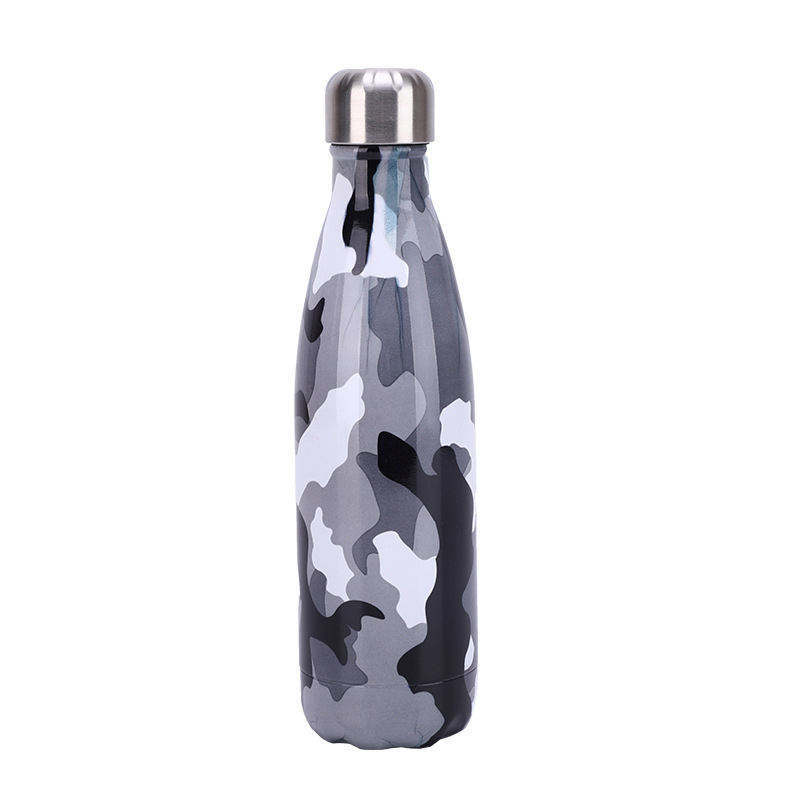 Stainless Steel Vacuum Insulated Bottle Double Walled Cola Shape Thermos Reusable Metal Water Bottle Leak-Proof Sports Flask