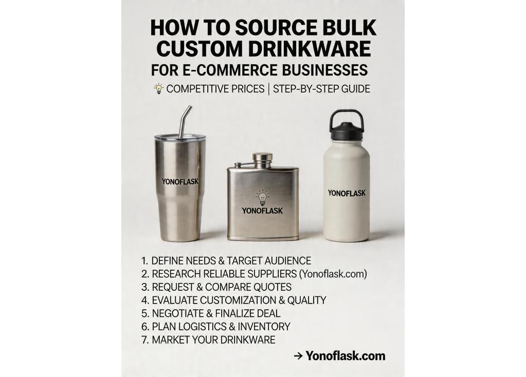 How to source bulk custom drinkware for e-commerce businesses at competitive prices?