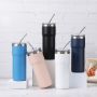 Hot Sale 20oz Custom Tumbler Wholesale Bulk Double Wall Stainless Steel Insulated Powder Coated Straight 20oz Tumbler With Straw