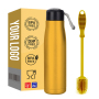 Wholesale Hot Sales High Quality 304 Stainless Steel Water Bottle With Lid and Cleaning Brush for Camping Sports