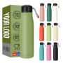 Wholesale Hot Sales High Quality 304 Stainless Steel Water Bottle With Lid and Cleaning Brush for Camping Sports