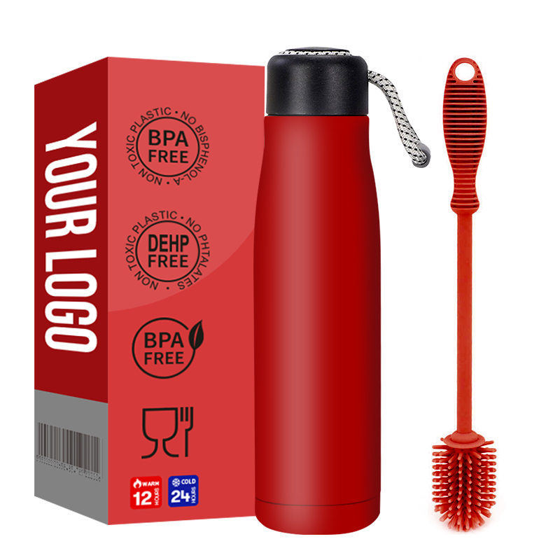 Wholesale Hot Sales High Quality 304 Stainless Steel Water Bottle With Lid and Cleaning Brush for Camping Sports