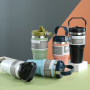 Promotional Travel Camping Car Coffee Milk 20oz 30oz Double Wall Stainless Steel Tumbler with Handle and Straw