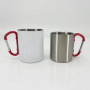 Wholesale Sublimation Custom Logo 200ml 300ml Metal Double Wall Stainless Steel Carabiner Mug Travel Mug