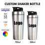Wholesale Customized Stainless Steel  500ml 750ml Sport Double Wall Insulated Protein Shaker Bottles for Gym Fitness Sports