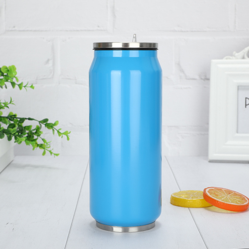 Custom Print Blank Stainless Steel 12 oz 17 oz Cola Can Shape Vacuum Bottle 350 ml 500 ml Cup