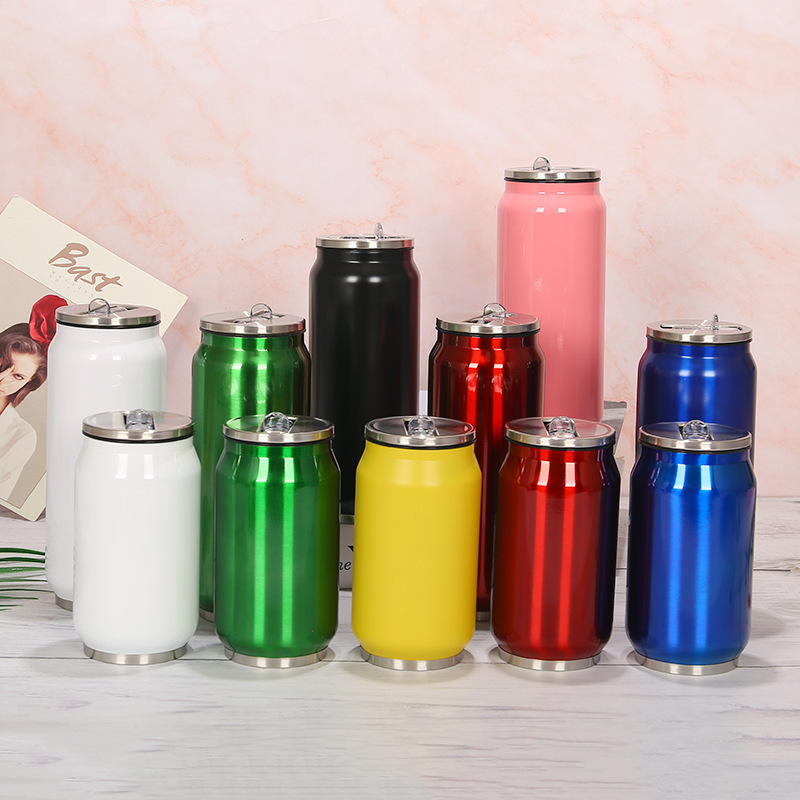 Custom Print Blank Stainless Steel 12 oz 17 oz Cola Can Shape Vacuum Bottle 350 ml 500 ml Cup