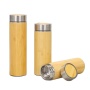 Wholesale Factory 350ml 450ml Bamboo Water Bottle Vacuum Stainless Bottle Tea Tumbler Coffee Mugs and Cups with Lids