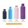 High Quality Custom Logo 350ml 500ml 750ml 1000ml Small Mouth Rubber Coated Double Wall Stainless Steel Kids Water Bottle