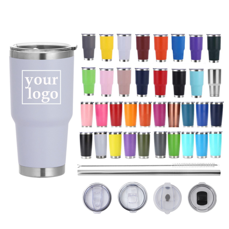 Custom LOGO Wholesale 12oz 20oz 30oz Tumbler Vacuum Insulated Mug Travel Cooler Cups Double Wall Stainless Steel Tumblers