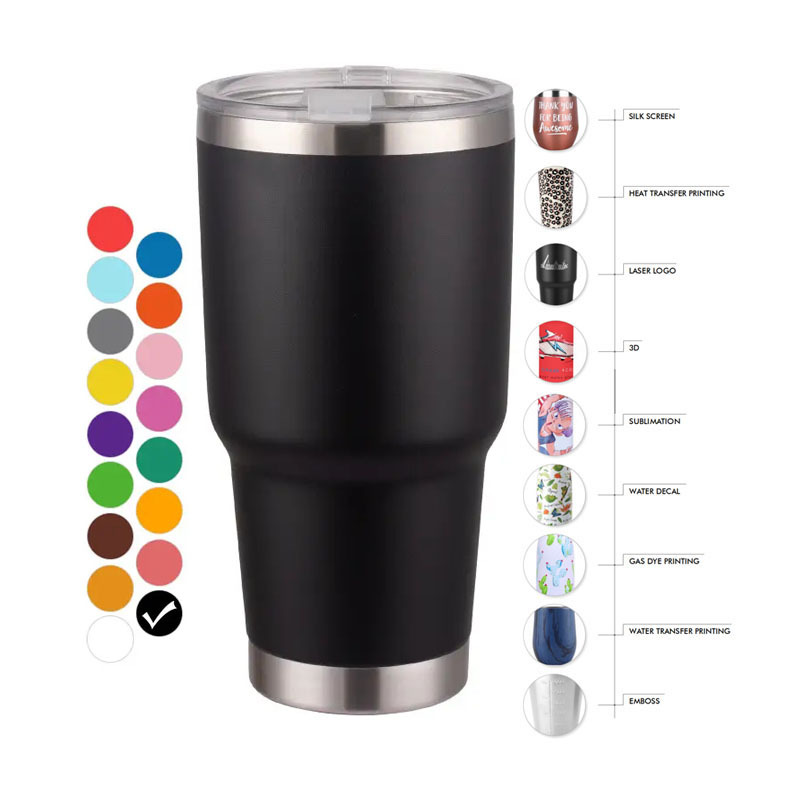 Custom LOGO Wholesale 12oz 20oz 30oz Tumbler Vacuum Insulated Mug Travel Cooler Cups Double Wall Stainless Steel Tumblers