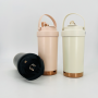 Wholesale High Quality 500ml Reusable Coffee Cup 316 Stainless Steel Liner Ceramic Liner Triple Drinking Spout Cups of Coffee