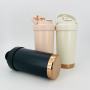 Wholesale High Quality 500ml Reusable Coffee Cup 316 Stainless Steel Liner Ceramic Liner Triple Drinking Spout Cups of Coffee