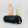 Wholesale High Quality 500ml Reusable Coffee Cup 316 Stainless Steel Liner Ceramic Liner Triple Drinking Spout Cups of Coffee