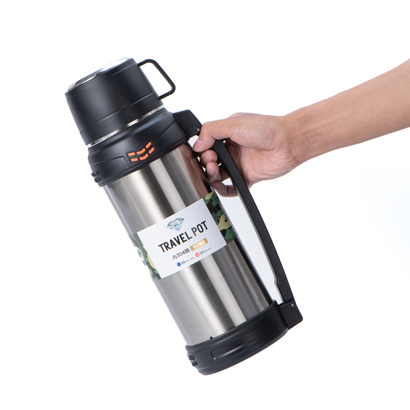 Wholesale Custom logo 1.2L 1.6L 2L BPA-Free Sport Insulated Double Wall Vacuum Flask Stainless Steel Water Bottle for Travel
