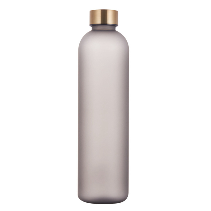 BPA Free Time Marker Portable 32oz Sport Plastic Tritan Water Bottle Frosted Glass Bottle with Strap