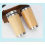 Personalize Travel Mug Vacuum Flask Stainless Steel Bamboo Shell Coffee Mug Tumbler Cups in Bulk