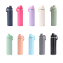 Wholesale Custom LOGO Double Wall Vacuum Insulated Thermos Stainless Steel Water Bottle With Straw Drinking