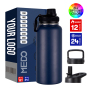 Wholesale Custom LOGO Double Wall Vacuum Insulated Thermos Stainless Steel Water Bottle With Straw Drinking
