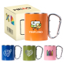 Wholesale Custom LOGO Climbing Travel Camping Outdoor Stainless Steel Mugs Insulated Coffee Mug Carabiner Mug With Buckle