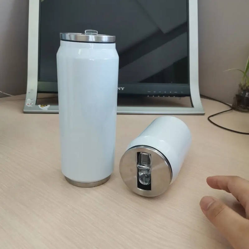 Sublimation 12 oz 17 oz Cola Bottle Thermos Stainless Steel Cans Double Wall Vacuum Thermos Water Cans