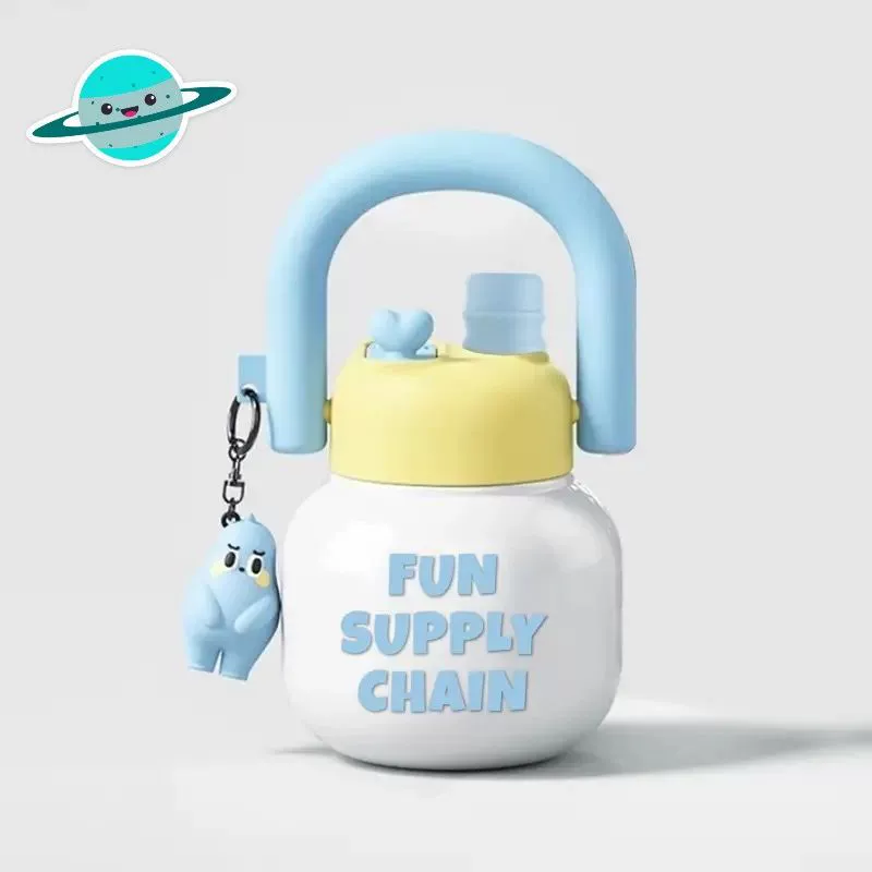 Big Belly Cup Double Drinking Cup Carrying Pot Large Capacity Cute Ton Ton Bucket Male and Female Students Trend Plastic Cup