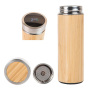 New Design Vacuum Insulated Smart Water Bottle Temperature Display Led Travel Bamboo Cup With Tea Stainer