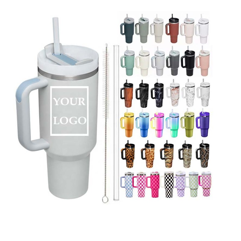 Wholesale 40oz Best Selling Tumbler Portable Travel Powder Coated Double Wall Stainless Steel Thermal Tumbler With Straw
