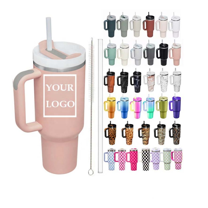 Wholesale 40oz Best Selling Tumbler Portable Travel Powder Coated Double Wall Stainless Steel Thermal Tumbler With Straw