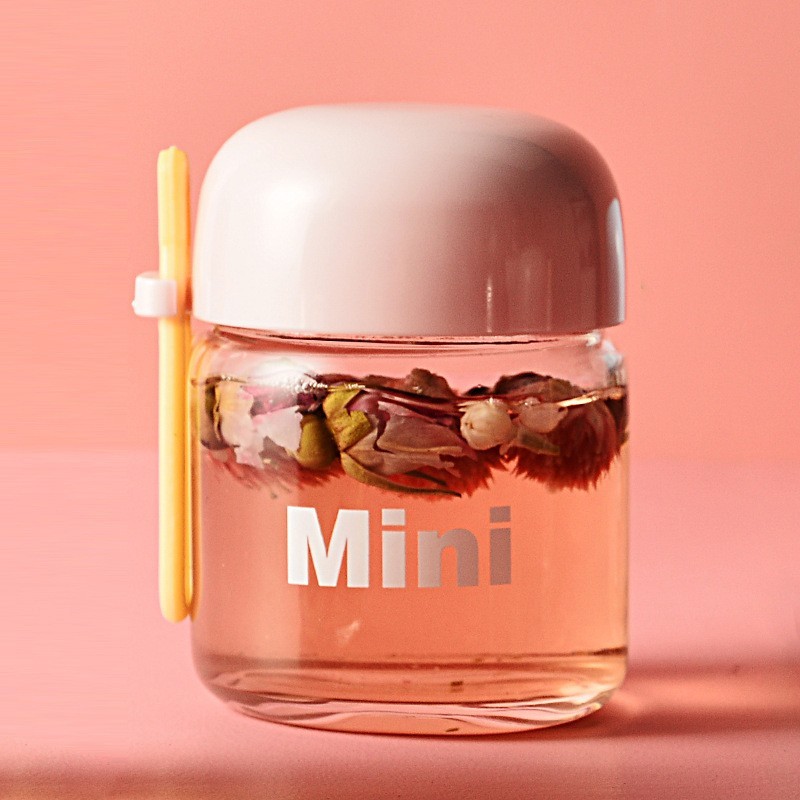 High Quality Wholesale Portable BPA Free Korean Creative Mini Glass Bottle With Lope for Student