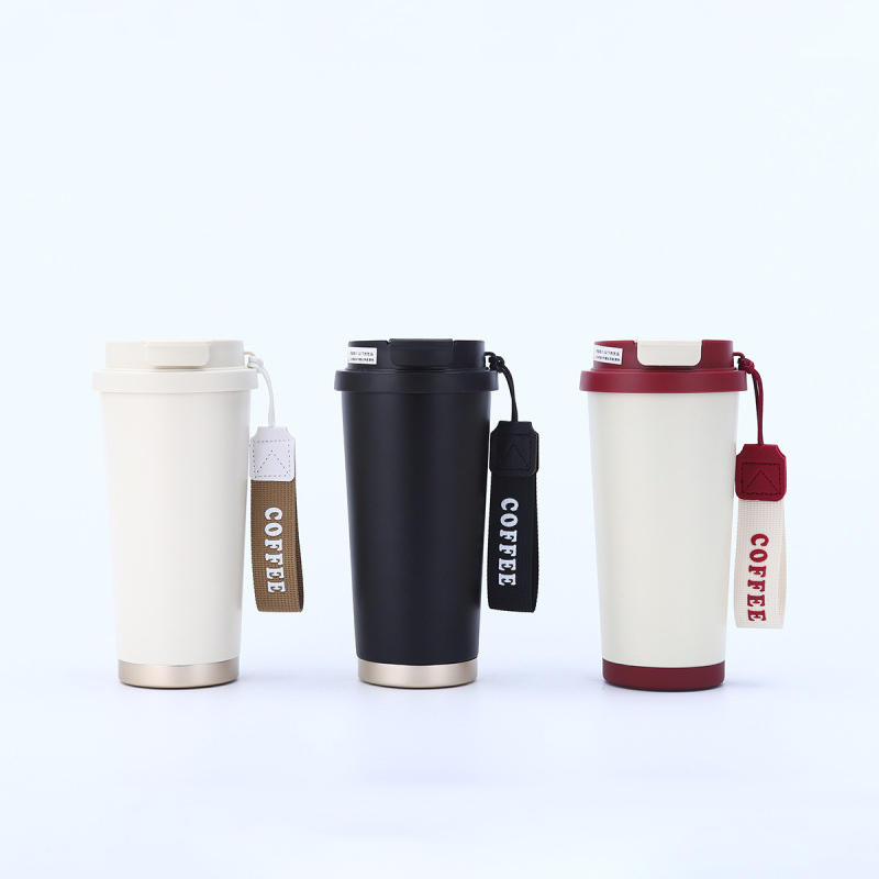 Wholesale High Quality 530ml Custom Coffee Mug Double Drinking Spout Insulated Portable 316 Stainless Steel Mug With Logo