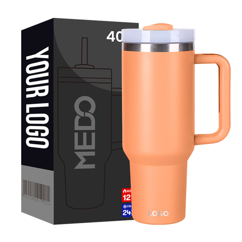 Wholesale Custom LOGO Tumbler Stainless Steel Travel Mug Coffee Tumbler Vacuum Cup 20oz 30oz 40oz Tumbler With Handle