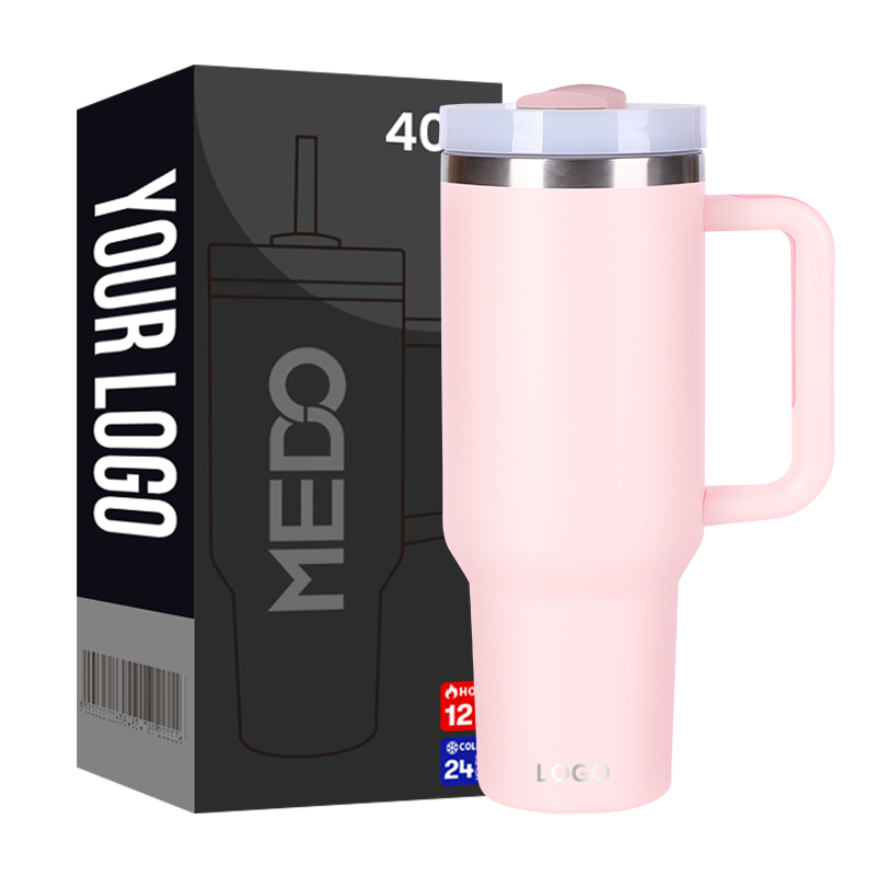 Wholesale Custom LOGO Tumbler Stainless Steel Travel Mug Coffee Tumbler Vacuum Cup 20oz 30oz 40oz Tumbler With Handle