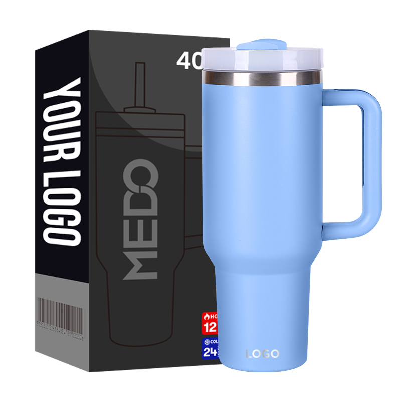 Wholesale Custom LOGO Tumbler Stainless Steel Travel Mug Coffee Tumbler Vacuum Cup 20oz 30oz 40oz Tumbler With Handle