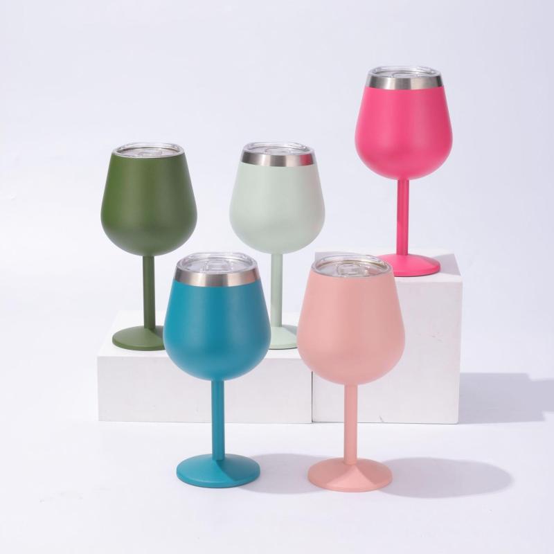 Supplie Hot Sales Wholesale Stainless Steel Custom Color logo Stainless Steel Shot Glass with Lid for Party
