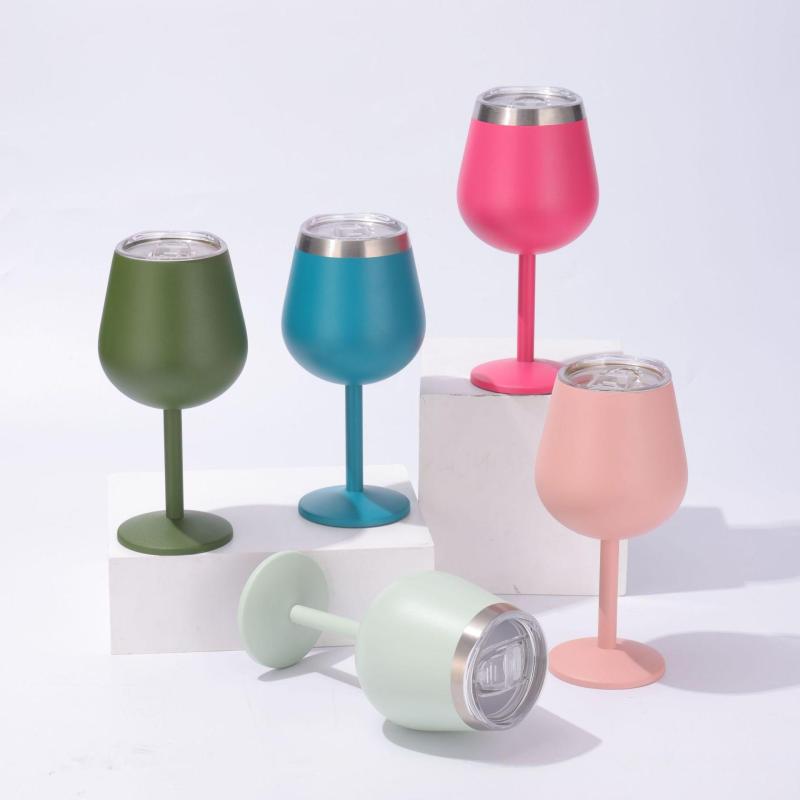 Supplie Hot Sales Wholesale Stainless Steel Custom Color logo Stainless Steel Shot Glass with Lid for Party
