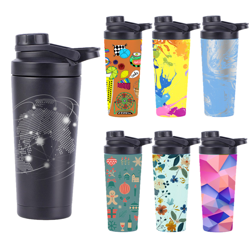 Factory Wholesale Custom Logo Stainless Steel Insulated 26 oz Hand Shaker Cup Gym Protein Fitness Sports Shaker Bottles