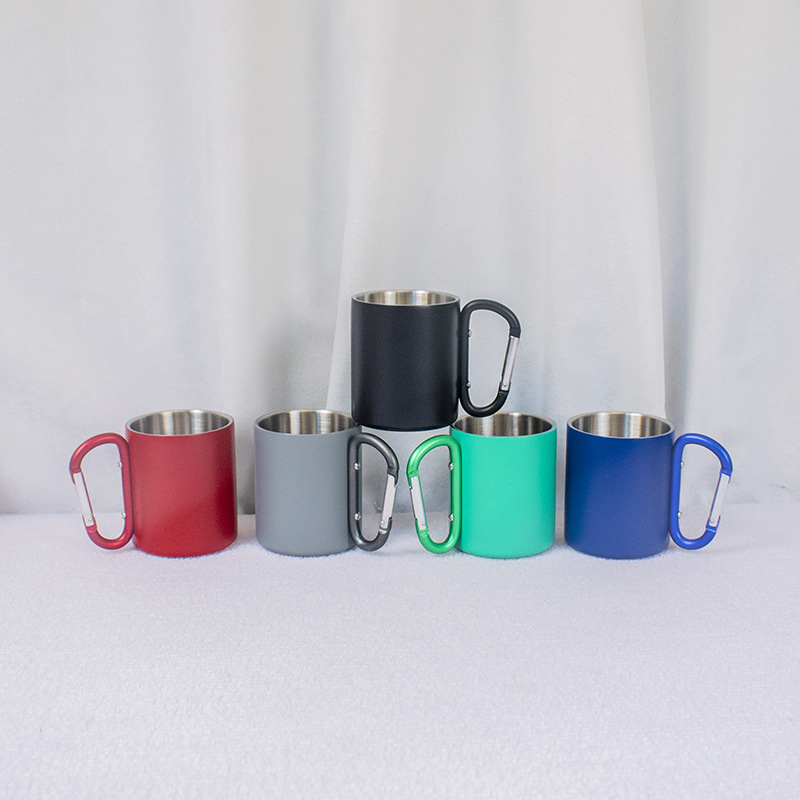 Wholesale High Quality 200ml 300ml Coffee Mugs Double Wall Stainless Steel Insulated Travel Camping Cabinet Mug Coffee Cup