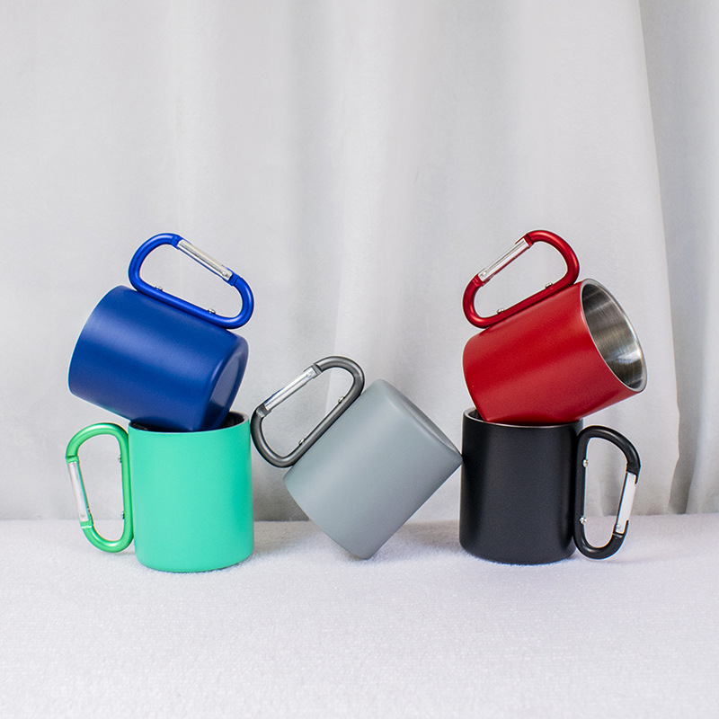 Wholesale High Quality 200ml 300ml Coffee Mugs Double Wall Stainless Steel Insulated Travel Camping Cabinet Mug Coffee Cup