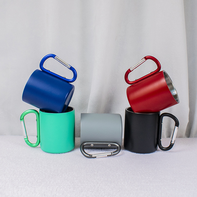 Wholesale High Quality 200ml 300ml Coffee Mugs Double Wall Stainless Steel Insulated Travel Camping Cabinet Mug Coffee Cup