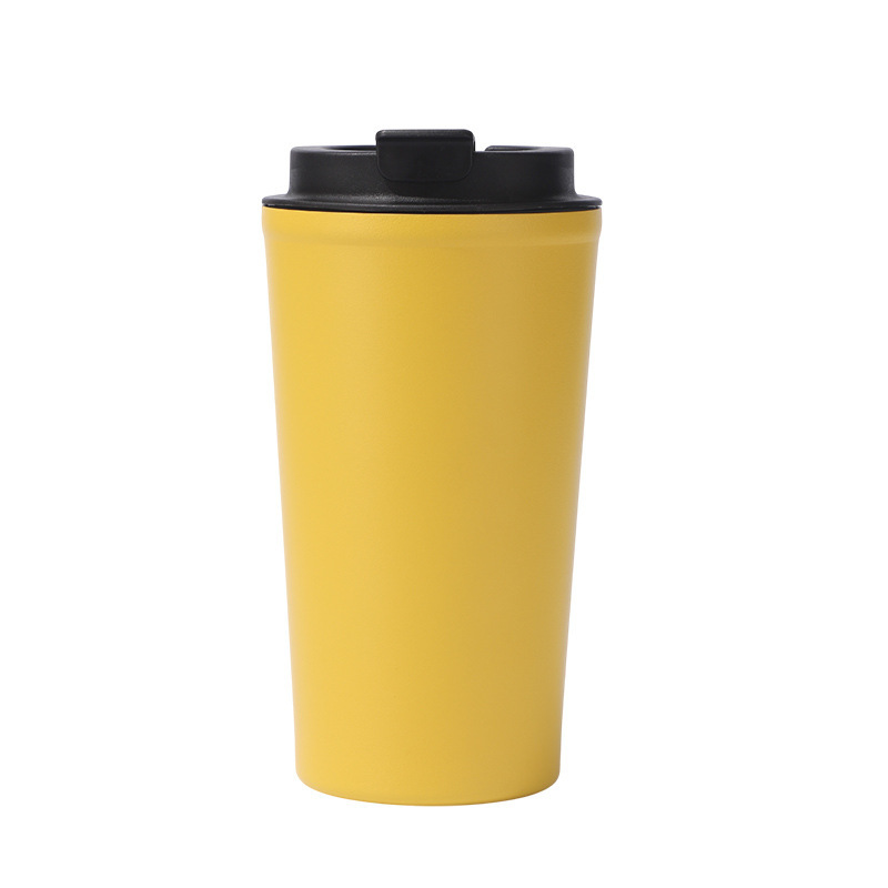 Wholesale High Quality 500ml Custom Logo Reusable Small Coffee Cup Stainless Steel Insulated Leakproof Coffee Cups With Logo